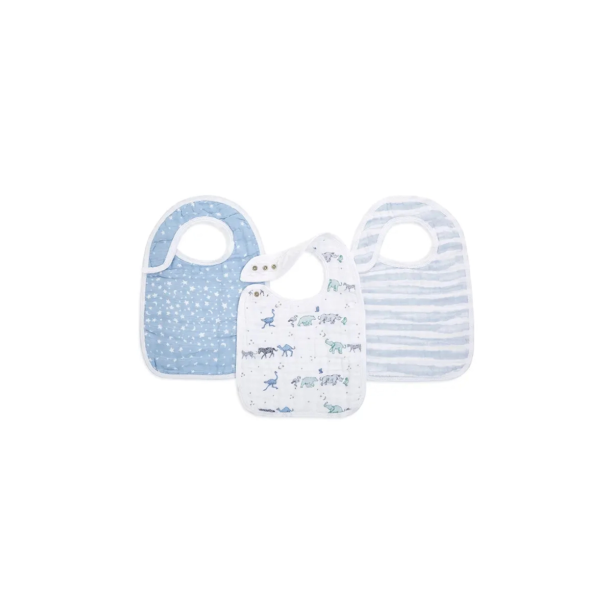 Aden Anais Pack of 3 Snap Bibs Cotton Muslin - Rising Star 23-19