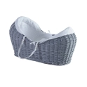 Kinder Valley White Waffle ---Grey Pod Moses Basket