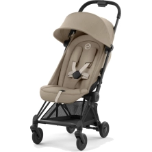 Cybex Coya Compact Stroller - Matt Black/Cozy Beige