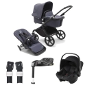 Bugaboo Fox Cub (Britax Römer Baby Safe-Core Car Seat) Travel System Bundle - Black/Stormy Blue