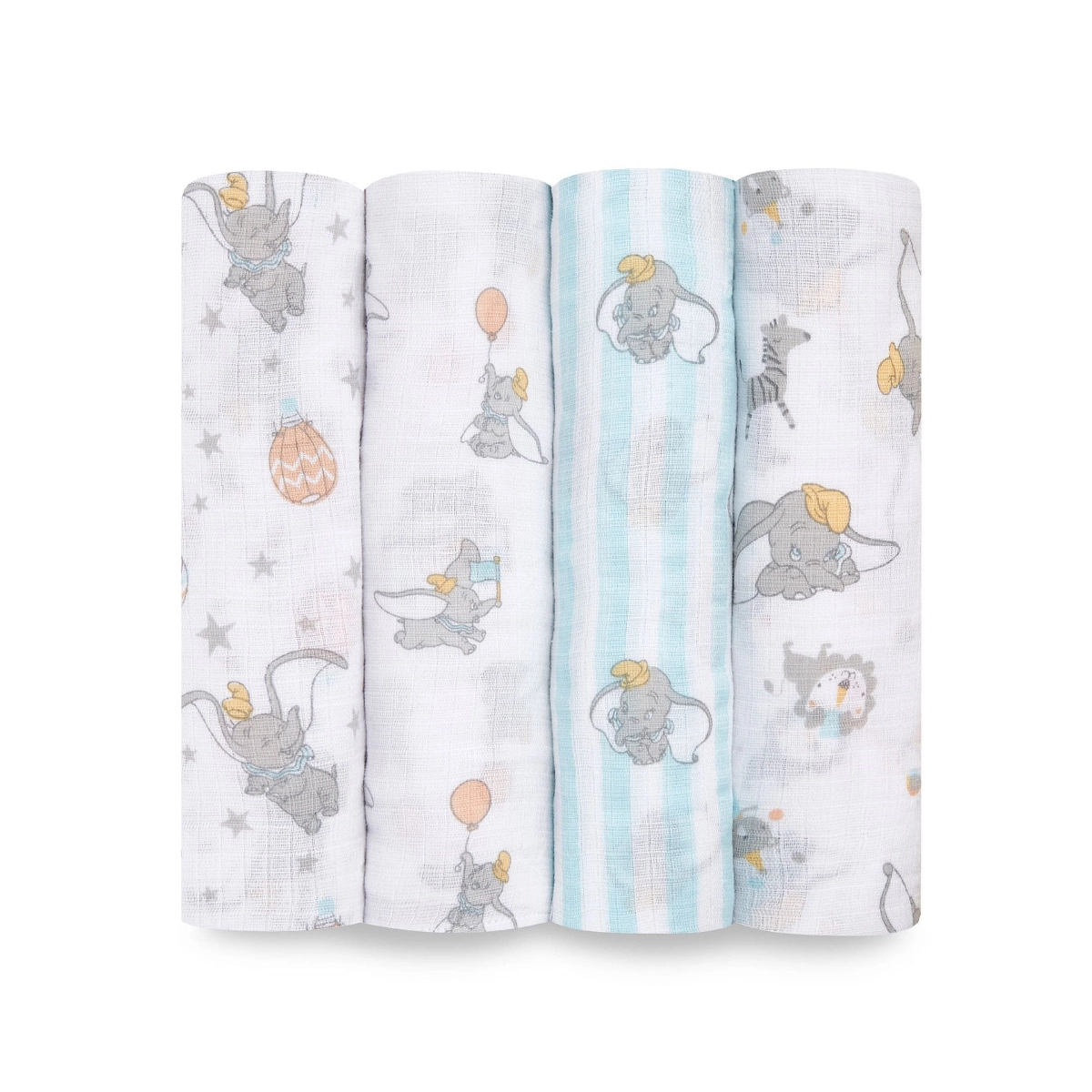 Aden Anais Pack of 4 Essentials Cotton Muslin Swaddle Blanket - Dumbo New Heights 23-19