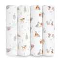 Aden + Anais Pack of 4 Essentials Cotton Muslin Swaddle Blanket - Disney + Friends (23-19-251)