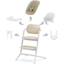 Cybex Lemo 4in1 Highchair Bundle - Sand White