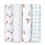 Aden + Anais Pack of 4 Essentials Cotton Muslin Swaddle Blanket - Elephant Circus