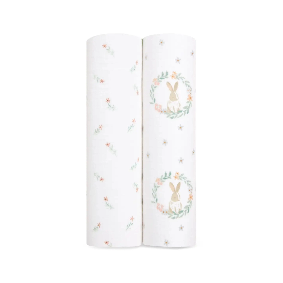 Aden Anais Pack of 2 Essentials Cotton Muslin Swaddle Blanket - Blushing Bunnies 23-19