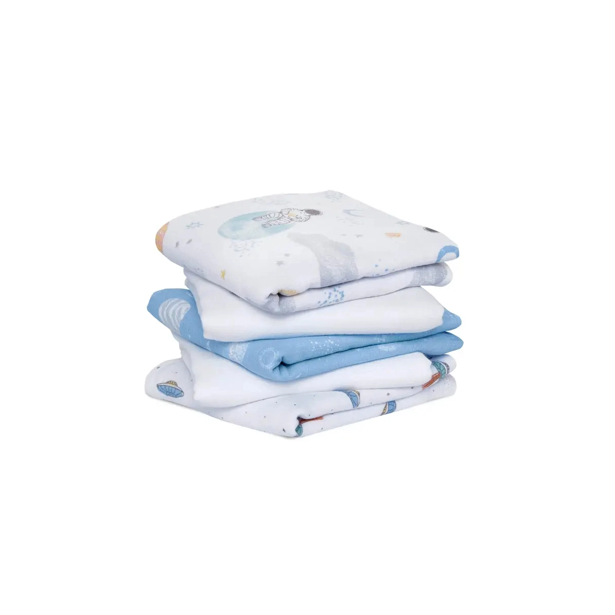 Aden Anais Pack of 5 Essentials Cotton Muslin Squares - Space Explorer 23-19