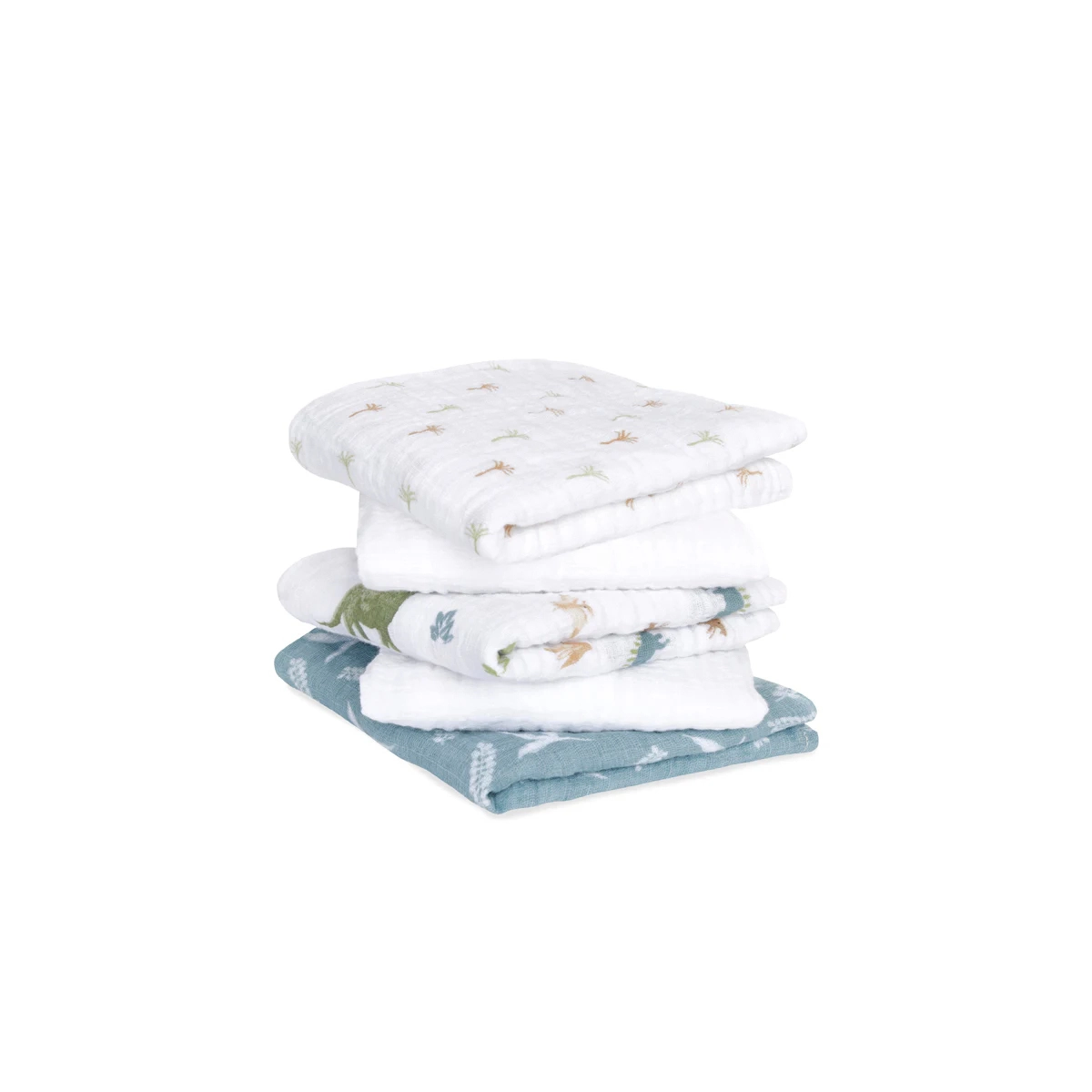 Aden Anais Pack of 5 Essentials Cotton Muslin Squares - Dino Jungle 23-19