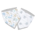 Aden + Anais Pack of 2 Essential Cotton Muslin Bandana Bibs - Naural History (23-19-346)