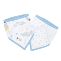 Aden + Anais Pack of 2 Essential Cotton Muslin Bandana Bibs - Space Explorer (23-19-347)