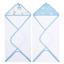 Aden + Anais Pack of 2 Essential Hooded Towel - Space Explorers (23-19-353)