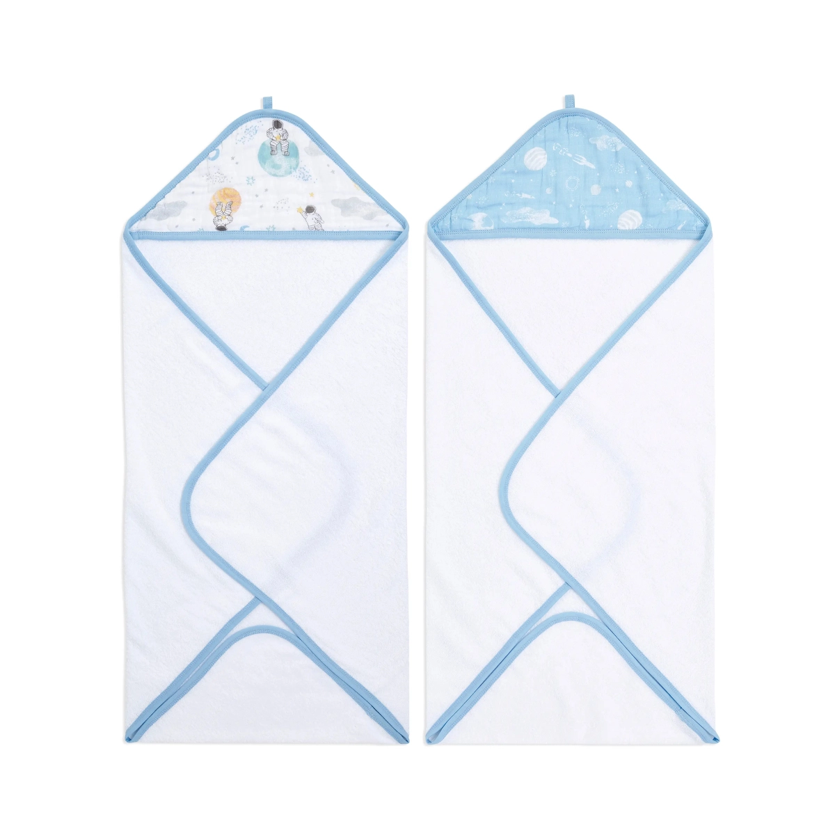 Aden Anais Pack of 2 Essential Hooded Towel - Space Explorers 23-19