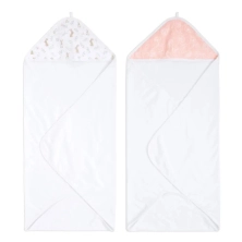 Aden + Anais Pack of 2 Essential Hooded Towel - Blushing Bunnies (23-19-357)