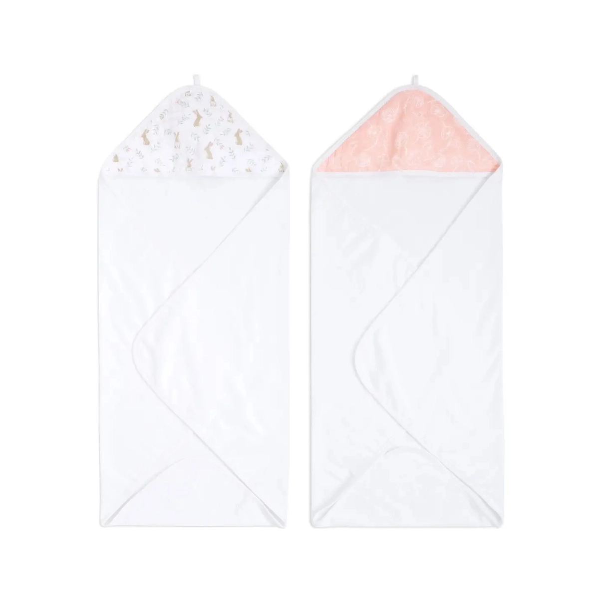 Aden Anais Pack of 2 Essential Hooded Towel - Blushing Bunnies 23-19