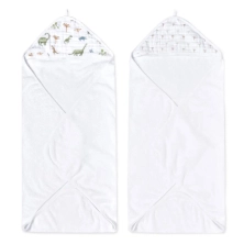 Aden + Anais Pack of 2 Essential Hooded Towel - Dino Jungle (23-19-359)