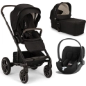 Nuna Mixx Next (Cybex Cloud T) Travel System Bundle + I-Size Base - Caviar (New 2024)