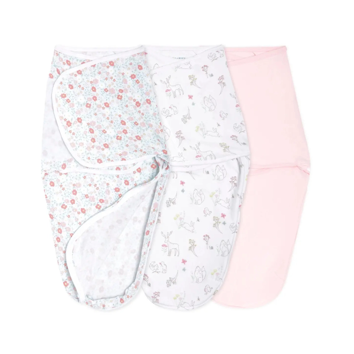 Aden Anais Pack of 3 Essential Easy Swaddle Wrap 10 TOG 0-3 Months - Fairy Tale Flowers 23-19