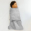 HALO SleepSack Swaddle 100% Cotton 1.5 TOG 0-3 Months - Heather Grey