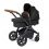 Ickle Bubba Stomp Luxe Black Frame Travel System With Stratus i-Size Carseat & Isofix Base-Midnight