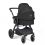 Ickle Bubba Stomp Luxe Black Frame Travel System With Stratus i-Size Carseat & Isofix Base-Midnight