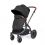 Ickle Bubba Stomp Luxe Black Frame Travel System With Stratus i-Size Carseat & Isofix Base-Midnight