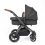 Ickle Bubba Stomp Luxe Black Frame Travel System With Stratus i-Size Carseat & Isofix Base-Charcoal Grey