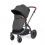 Ickle Bubba Stomp Luxe Black Frame Travel System With Stratus i-Size Carseat & Isofix Base-Charcoal Grey