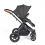 Ickle Bubba Stomp Luxe Black Frame Travel System With Stratus i-Size Carseat & Isofix Base-Charcoal Grey