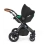 Ickle Bubba Stomp Luxe Black Frame Travel System with Cirrus i-Size Carseat & Isofix Base - Midnight/Tan