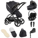 egg® 3 Stroller Luxury 8 Piece Bundle with Cybex Cloud T Car Seat - Carbonite