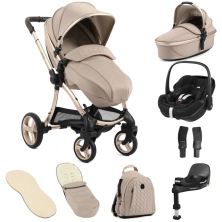egg® 3 Stroller Luxury 8 Piece Bundle with Maxi Cosi Pebble 360 Pro Car Seat - Feather