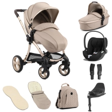 egg® 3 Stroller Luxury 8 Piece Bundle with Cybex Cloud T Car Seat - Feather