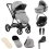 egg® 3 Luxury 8 Piece Bundle with Cybex Cloud T Car Seat - Glacier