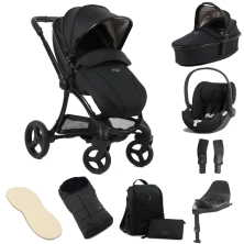 egg® 3 Stroller Luxury 8 Piece Bundle with Cybex Cloud T Car Seat - Houndstooth Black
