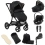 egg® 3 Luxury 8 Piece Bundle with Cybex Cloud T Car Seat - Houndstooth Black