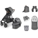 UPPAbaby Vista V2 2in1 Pram System + 5 Piece Accessory Pack - Greyson