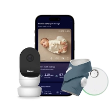 Owlet Dream Sock Baby Monitor & Cam 2 Bundle - Bedtime Blue