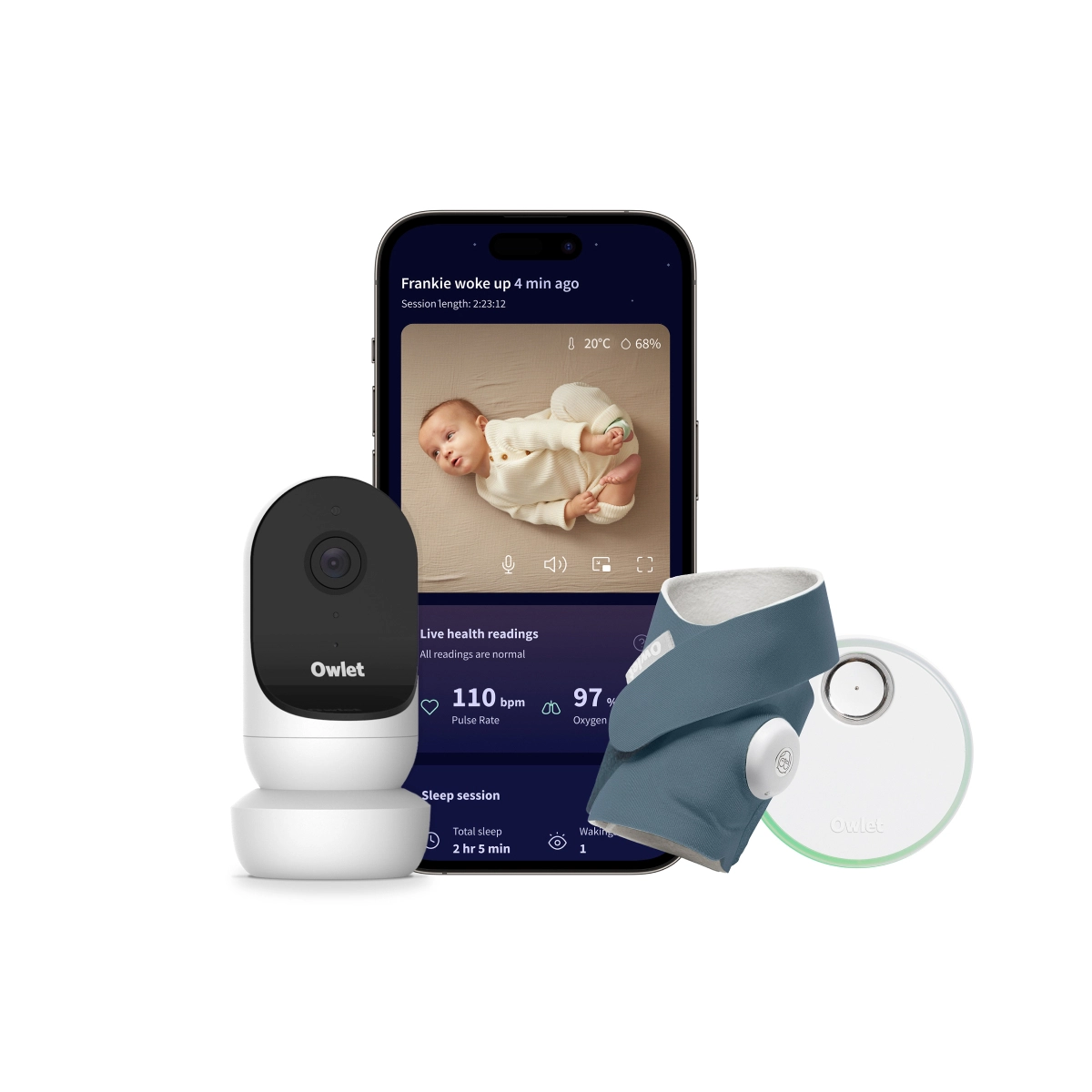 Owlet Dream Sock Baby Monitor Cam 2 Bundle