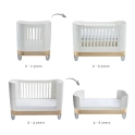 Gaia Serena Complete Sleep & Mini Baby Bed - White/Natural