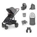 UPPAbaby CRUZ V2 2in1 Pram System + 5 Piece Accessory Pack - Greyson