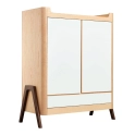 Gaia Hera Wardrobe - Natural/Walnut