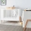 Gaia Hera Complete Sleep Cot - Scandi White/Natural