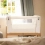 Gaia Hera Co-Sleep Crib with Mattress - Scandi White/Natural