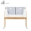 Gaia Hera Co-Sleep Crib with Mattress - Scandi White/Natural