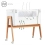 Gaia Hera Co-Sleep Crib with Mattress - Scandi White/Natural