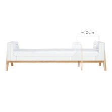 Gaia Hera Junior Bed Extension - Scandi White/Natural