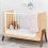 Gaia Hera Complete Sleep Cot & Co-Sleep Crib with Mattress - Natural/Walnut