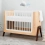 Gaia Hera Complete Sleep Cot & Co-Sleep Crib with Mattress - Natural/Walnut