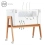 Gaia Hera Complete Sleep Cot & Co-Sleep Crib with Mattress - Scandi White/Natural