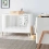 Gaia Hera Complete Sleep Cot & Co-Sleep Crib with Mattress - Scandi White/Natural