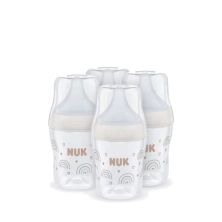 NUK Perfect Match Pack of 4 Starter Set 150ML Bottles - Rainbow